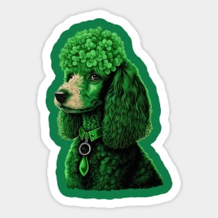 Poodle St. Patrick's day Sticker